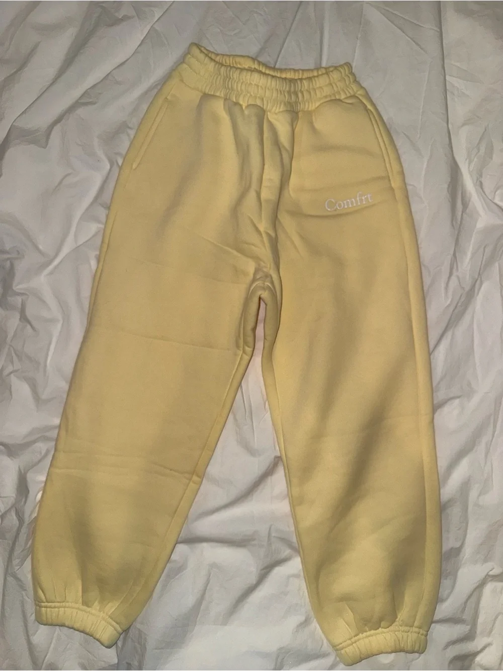 Yellow Fleece Kids Pajama Bottoms - Cozy Elastic Waist